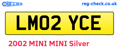 LM02YCE are the vehicle registration plates.