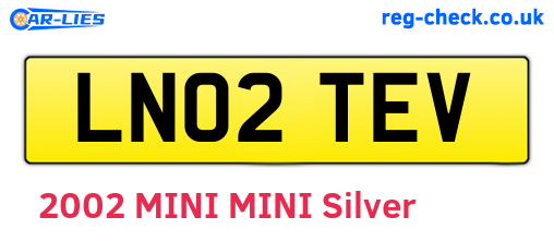 LN02TEV are the vehicle registration plates.