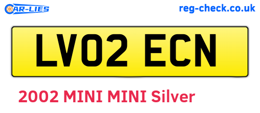 LV02ECN are the vehicle registration plates.