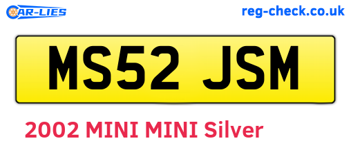 MS52JSM are the vehicle registration plates.