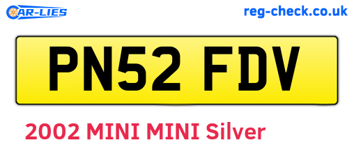 PN52FDV are the vehicle registration plates.
