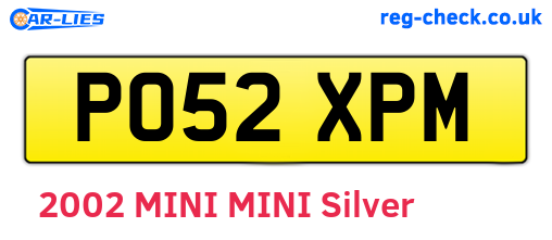 PO52XPM are the vehicle registration plates.