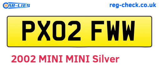 PX02FWW are the vehicle registration plates.