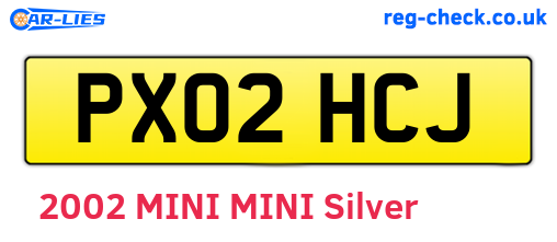 PX02HCJ are the vehicle registration plates.