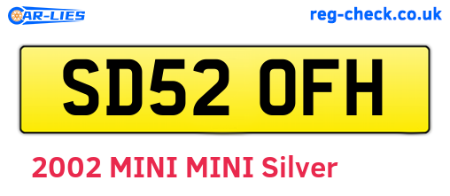 SD52OFH are the vehicle registration plates.