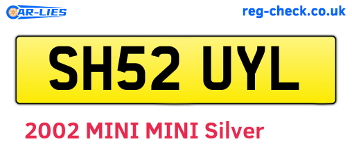 SH52UYL are the vehicle registration plates.