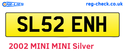 SL52ENH are the vehicle registration plates.