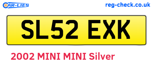 SL52EXK are the vehicle registration plates.