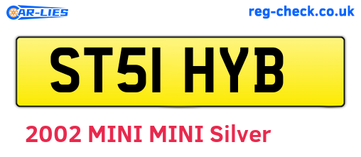 ST51HYB are the vehicle registration plates.