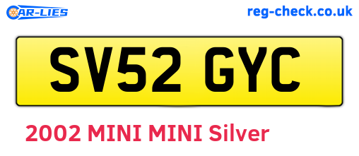 SV52GYC are the vehicle registration plates.