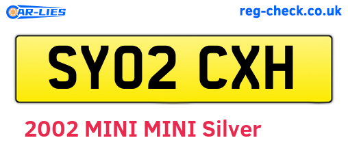SY02CXH are the vehicle registration plates.
