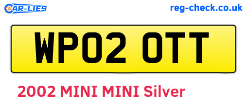 WP02OTT are the vehicle registration plates.