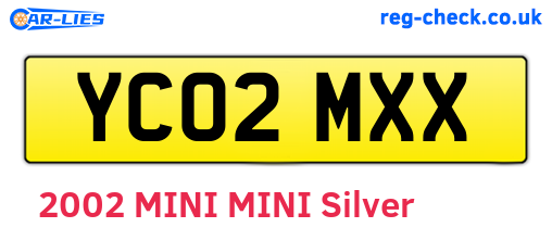 YC02MXX are the vehicle registration plates.