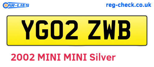 YG02ZWB are the vehicle registration plates.