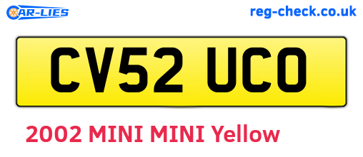 CV52UCO are the vehicle registration plates.