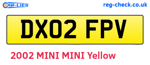 DX02FPV are the vehicle registration plates.