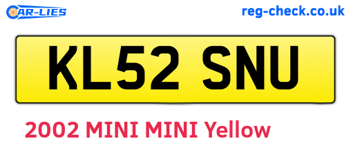 KL52SNU are the vehicle registration plates.