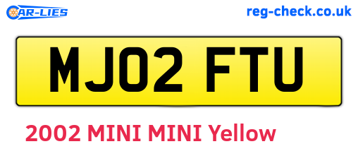 MJ02FTU are the vehicle registration plates.
