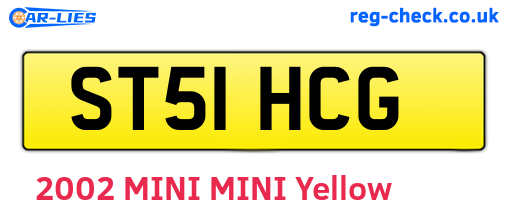 ST51HCG are the vehicle registration plates.