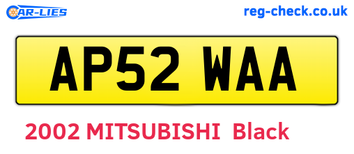 AP52WAA are the vehicle registration plates.