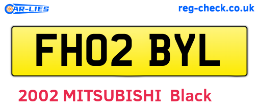FH02BYL are the vehicle registration plates.