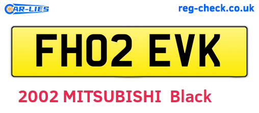 FH02EVK are the vehicle registration plates.