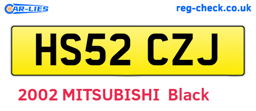 HS52CZJ are the vehicle registration plates.