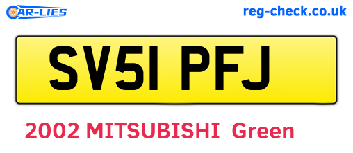 SV51PFJ are the vehicle registration plates.