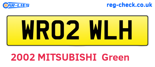 WR02WLH are the vehicle registration plates.