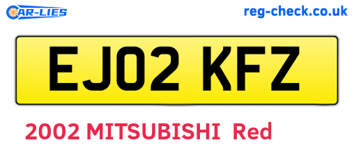 EJ02KFZ are the vehicle registration plates.