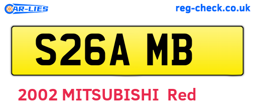 S26AMB are the vehicle registration plates.
