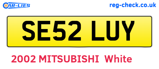 SE52LUY are the vehicle registration plates.