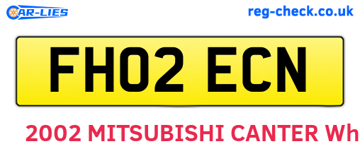FH02ECN are the vehicle registration plates.
