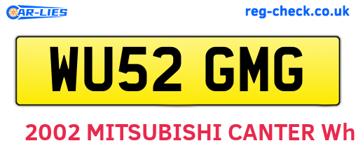 WU52GMG are the vehicle registration plates.