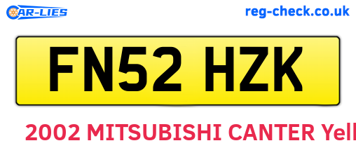 FN52HZK are the vehicle registration plates.
