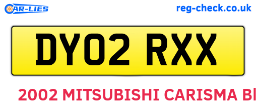 DY02RXX are the vehicle registration plates.