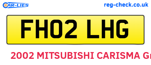 FH02LHG are the vehicle registration plates.