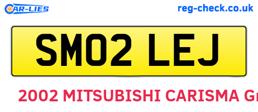 SM02LEJ are the vehicle registration plates.