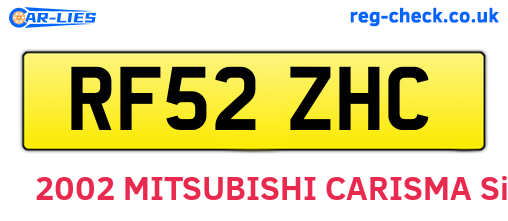 RF52ZHC are the vehicle registration plates.