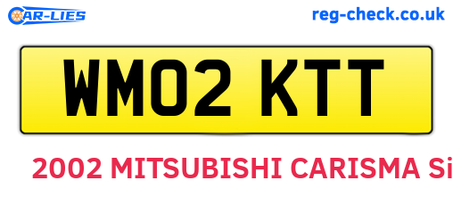 WM02KTT are the vehicle registration plates.