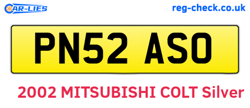 PN52ASO are the vehicle registration plates.