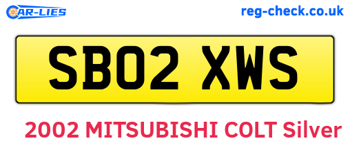 SB02XWS are the vehicle registration plates.