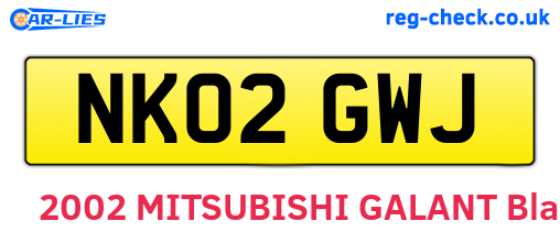 NK02GWJ are the vehicle registration plates.
