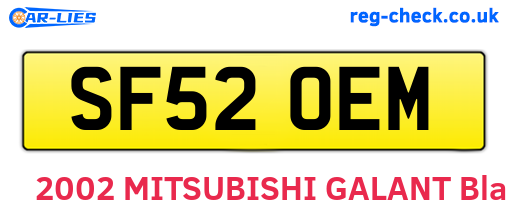 SF52OEM are the vehicle registration plates.