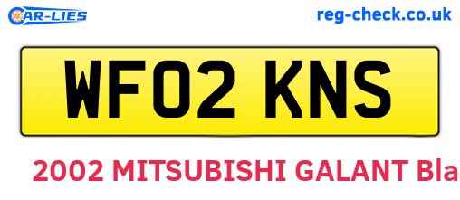 WF02KNS are the vehicle registration plates.