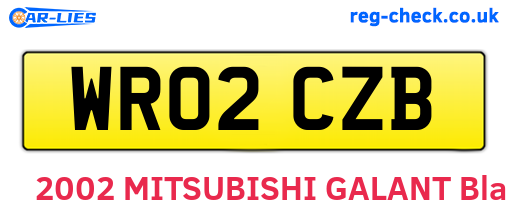 WR02CZB are the vehicle registration plates.