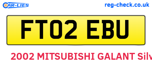FT02EBU are the vehicle registration plates.