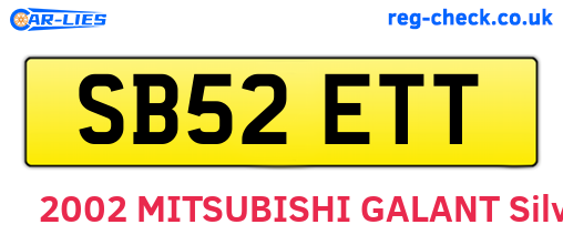 SB52ETT are the vehicle registration plates.