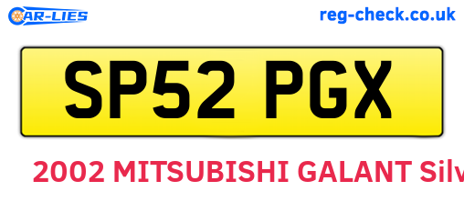 SP52PGX are the vehicle registration plates.