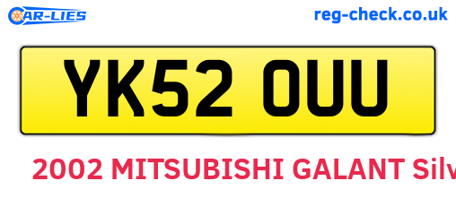 YK52OUU are the vehicle registration plates.